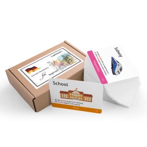 Flashcards educacionais de vocabulário alemão para iniciantes