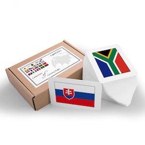 Collection of Country Flags educational flashcards (Premium full set)