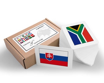 Collection of Country Flags flashcards (Premium full set)