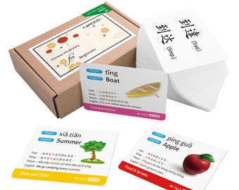 Chinese Vocabulary Educational Flashcards for Beginners