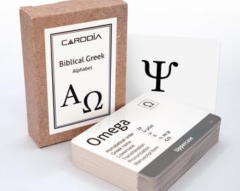 Biblical Greek Alphabet Educational Flashcards
