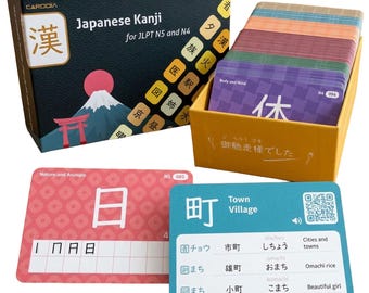 Japanese Kanji Flashcards for JLPT N5 and N4