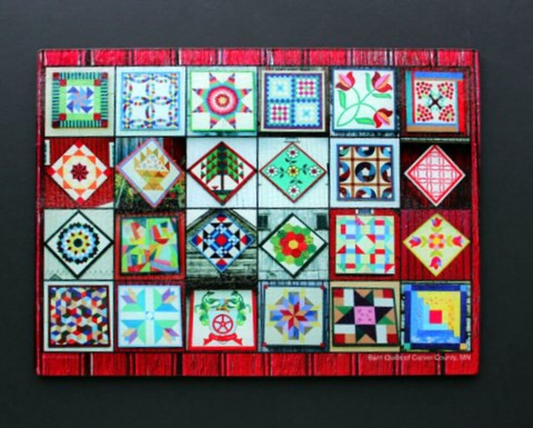 Barn Quilt Cutting Board Large Etsy