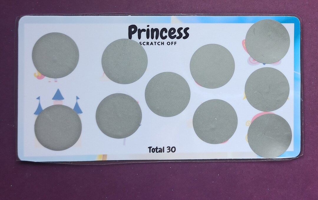Princess Scratch Off Kids Scratch Off Low Budget Etsy
