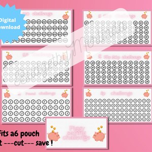 Pound Piggy saving challenge bundle *10 pound saving *dashboard*5 pound challenge*penny saving*Coin saving*pence*