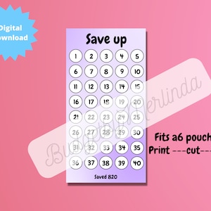 Save up -40 weeks saving challenge -40 Woche spar spiel- 40 weeks saving challenge