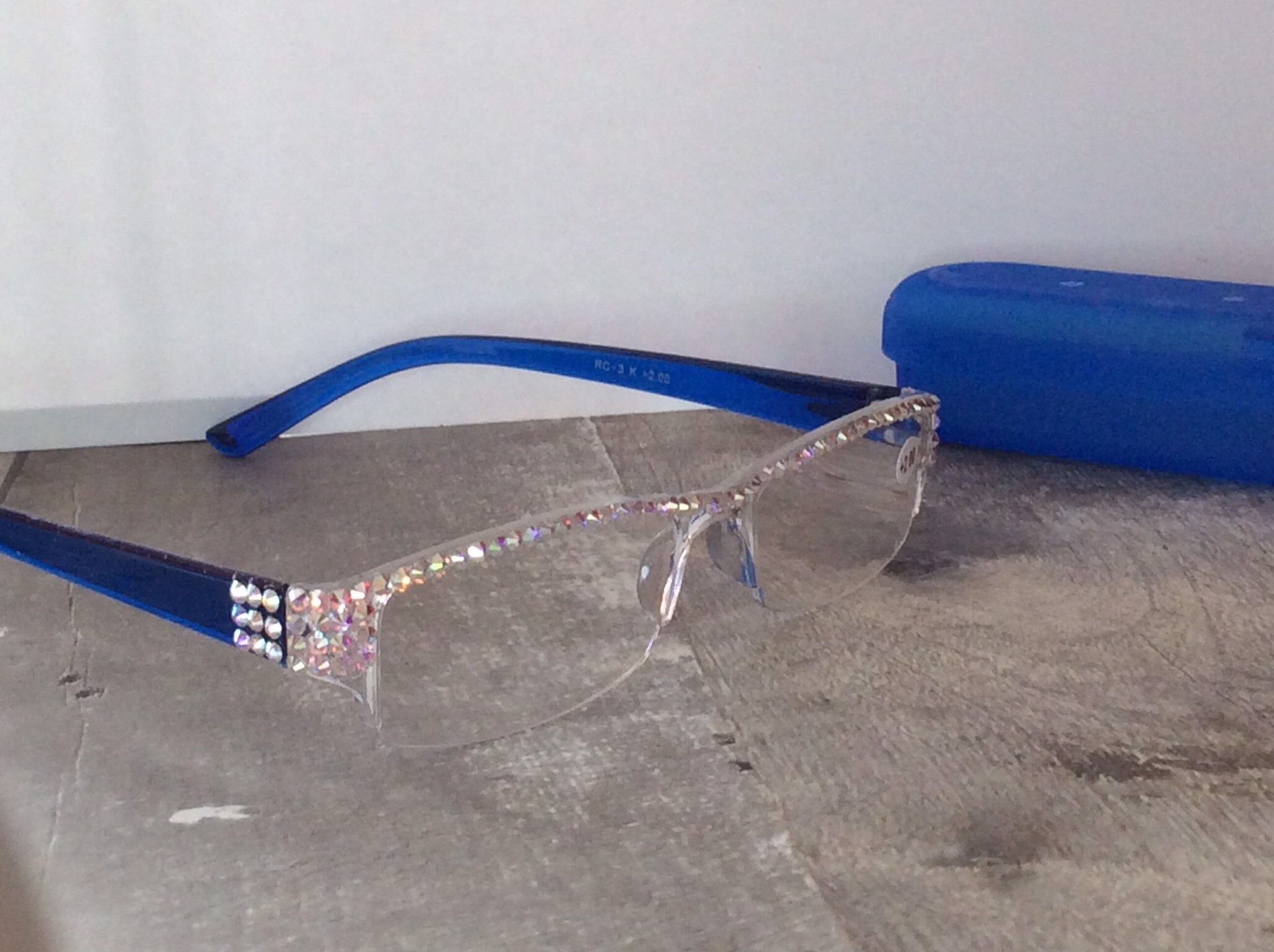 Vintage Jimmy Swarovski Crystal Reading Glasses Jimmy Crystal Swarovski Reading Glasses - Etsy main image 3