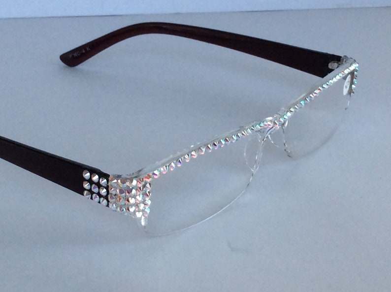Reading Glasses With Swarovski Crystals Etsy