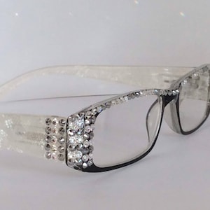 Black and white  rhinestone crystal readers