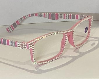 Pink  swarovski reading glasses