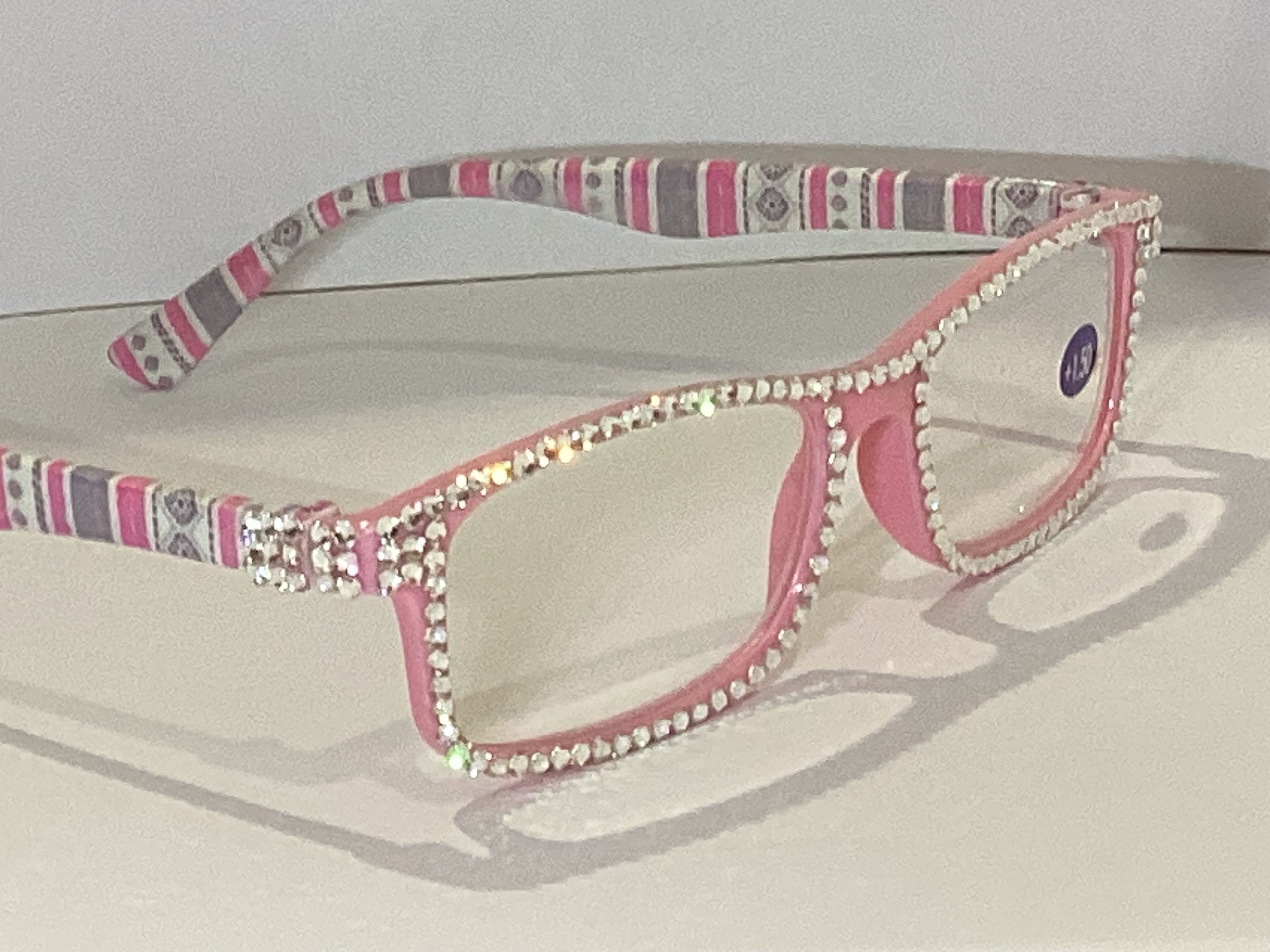 Pink Swarovski Reading Glasses - Etsy display picture 1