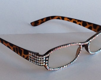 Exotic Nights Tangerine reading Glasses With Crystals - Etsy