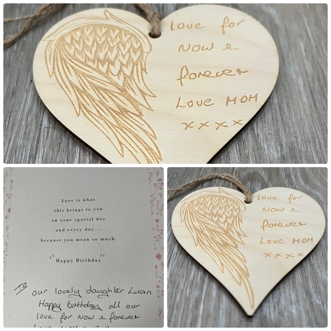 Loved Ones Handwriting Engraved Tag for Bear Made From Loved Ones ...