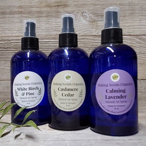 Natural Air Freshener / Air Spray / ++Scents / Room Spray / Lavender Spray / Balsam Fir Spray / Making Scents Organics