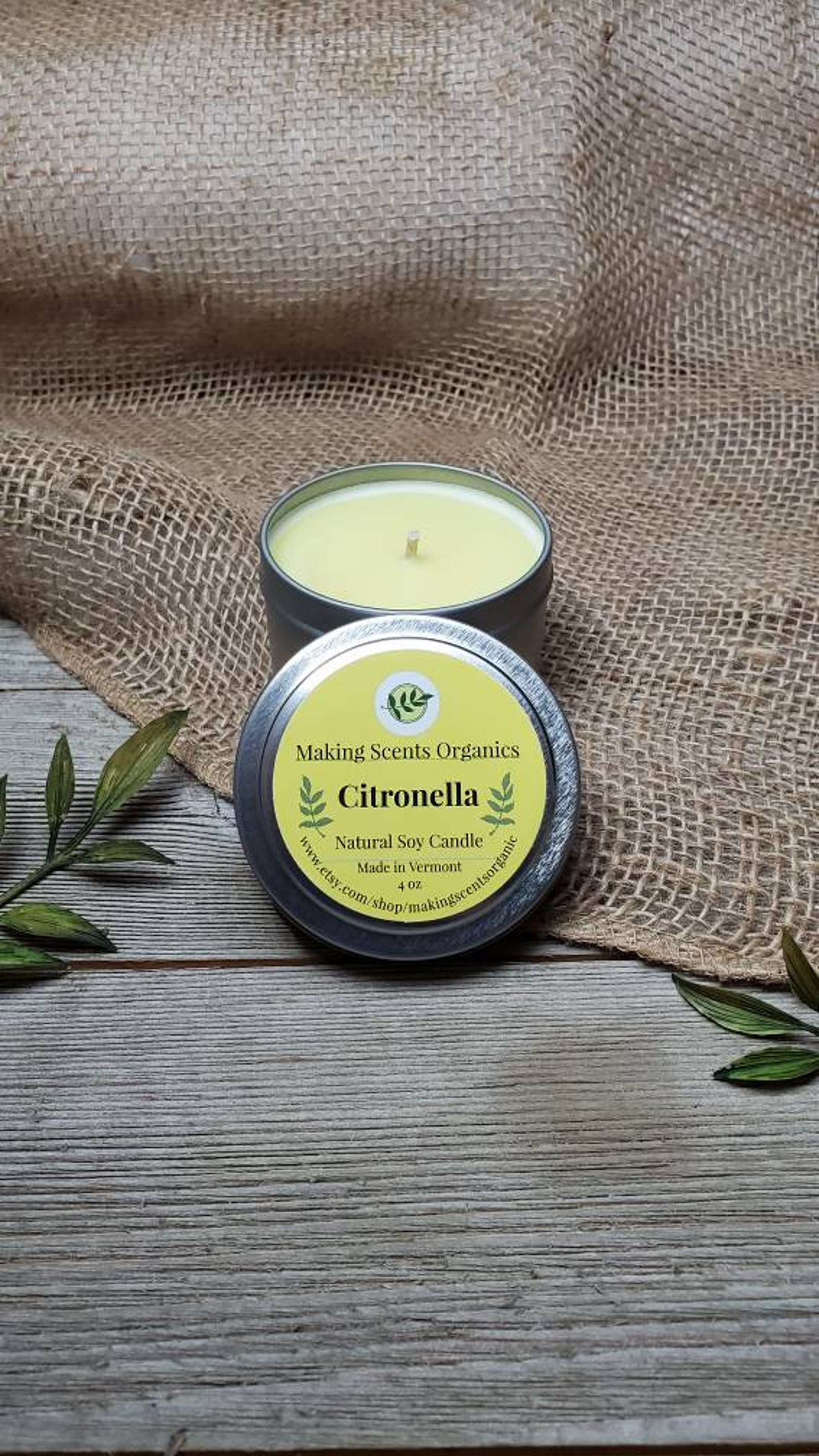 Pure Soy Wax Candle Tin / Candles / Soy Candles / Balsam Fir & Etsy