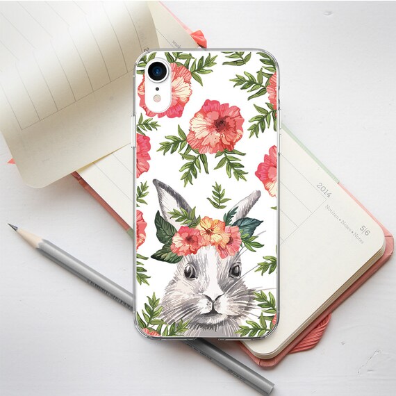 Rabbit and floral wreath Samsung S10 Case