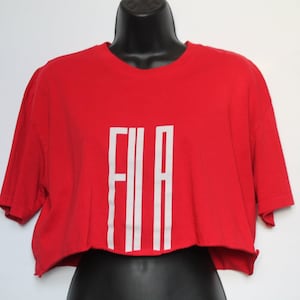 Fila red crop top top