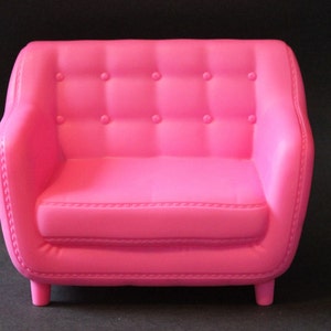 Divan Barbie in Pink Plastic/Barbie Sofa/Barbie Mobilier/Barbie Decoration, furniture/furnishings