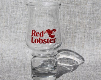 Vintage Red Lobster souvenir glass/ decoration, collection / restaurant chain / fish and seafood / advertising glass, promotion