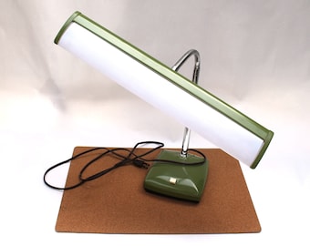 Vintage green desk lamp / Neon lamp / Table lamp, workshop / Industrial