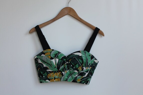Safari bustier / Safari short tank top/Safari crop