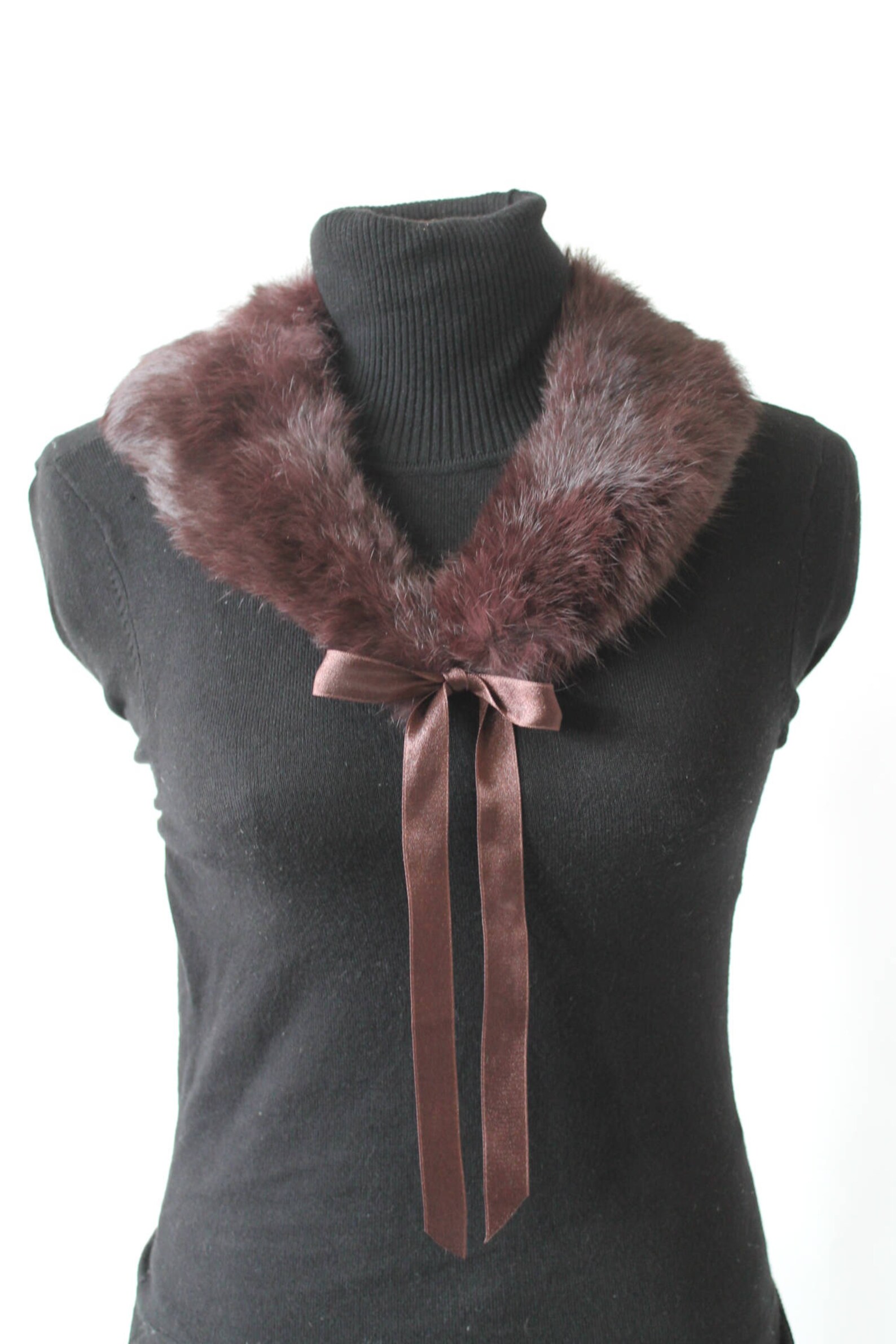 Fur Collar/brown Fur Collar /brown Fur Collar Coat/coat Etsy