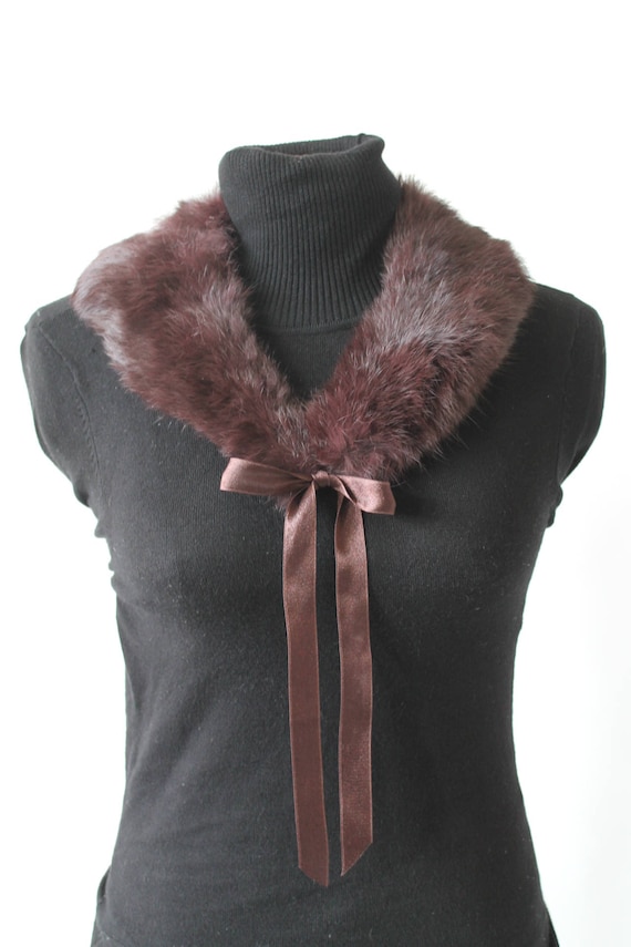 Fur Collar/Brown Fur Collar /Brown Fur Collar coat