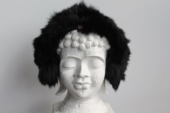 Black fur ear muffs / Earmuffs / Fur ear muffs / F