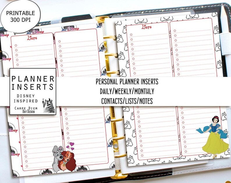 Personal Disney Printable Planner Disney Printables Undated | Etsy