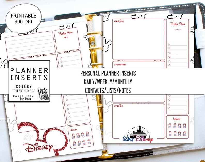 Personal Disney Printable Planner Disney Printables Undated | Etsy