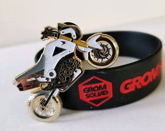 Honda GROM SQUAD White LE25 stunt bike hat pin