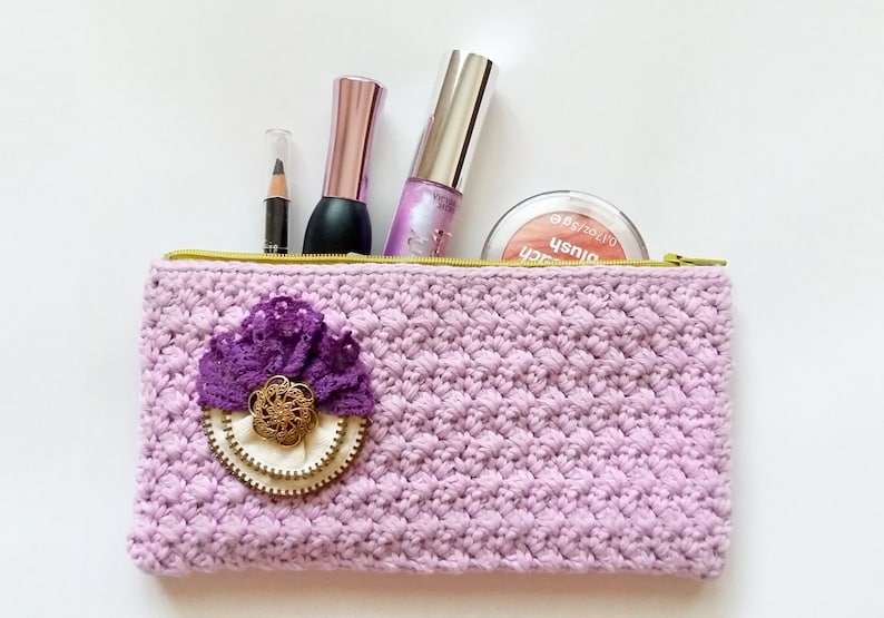 Crochet Pouch Zipper Pouch Crochet Purse Crochet Clutch | Etsy