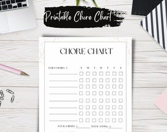 Printable Chore Chart| Responsibility Chart