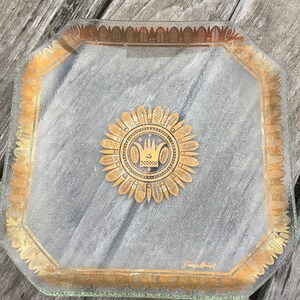 Vintage Georges Briard Glass Platter and Plates image 3