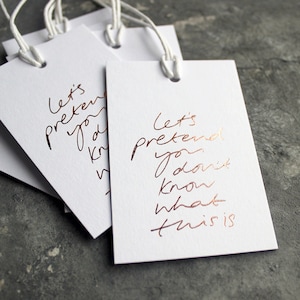 Lassen Sie uns so tun, als ob Sie nicht wissen, was dies ist - Luxus vereitelt E-Tags Pack von 6
