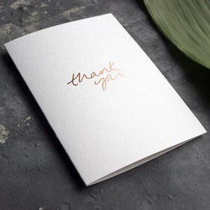 Thank You - Freundschaft, Liebe, Hochzeit, Geschenk Rosegold Folienkarte