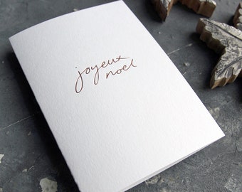 Joyeux Noel-  Luxury Hand Foiled Christmas Card