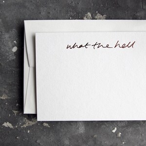 What The Hell - Cartes pour notes avec papier déjoué à la main