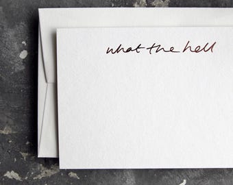 ¡Qué demonios! - Tarjetas estampadas a mano