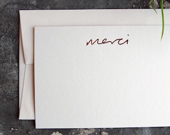 Merci - Tarjetas estampadas a mano