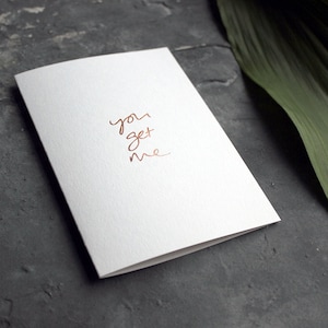 Tu mi prendi - San Valentino, Amicizia, Amore, Relazione, Anniversario, Solo perché Rose Gold Foil Card