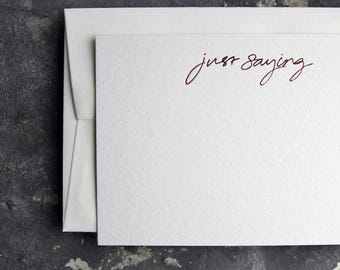 Solo digo: tarjetas estampadas a mano