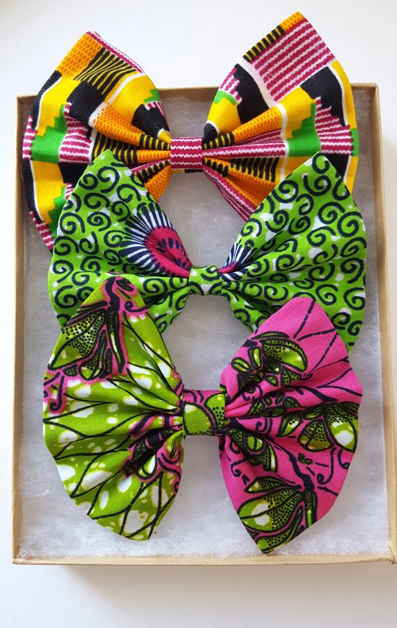 African Print Hair Bows For Toddler Girl Gifts Etsy