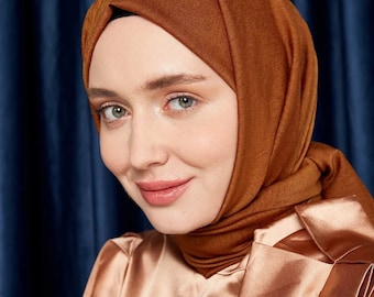 Luxe hijab-sjaal | Elegante effen omslagdoek, cadeau voor dames