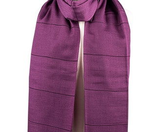 Soft Cotton Scarf: Horizontal Line Detail, Seasonal Wrap