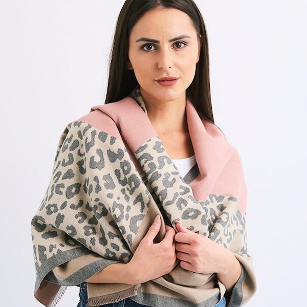 Leopard Print Scarf Etsy