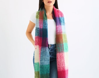 Chunky Fashion Scarf Multi Colour Winter Scarf Oversized Large Winter Scarves Trendy Fashion Gifts for Women Gift for Her UK Seller