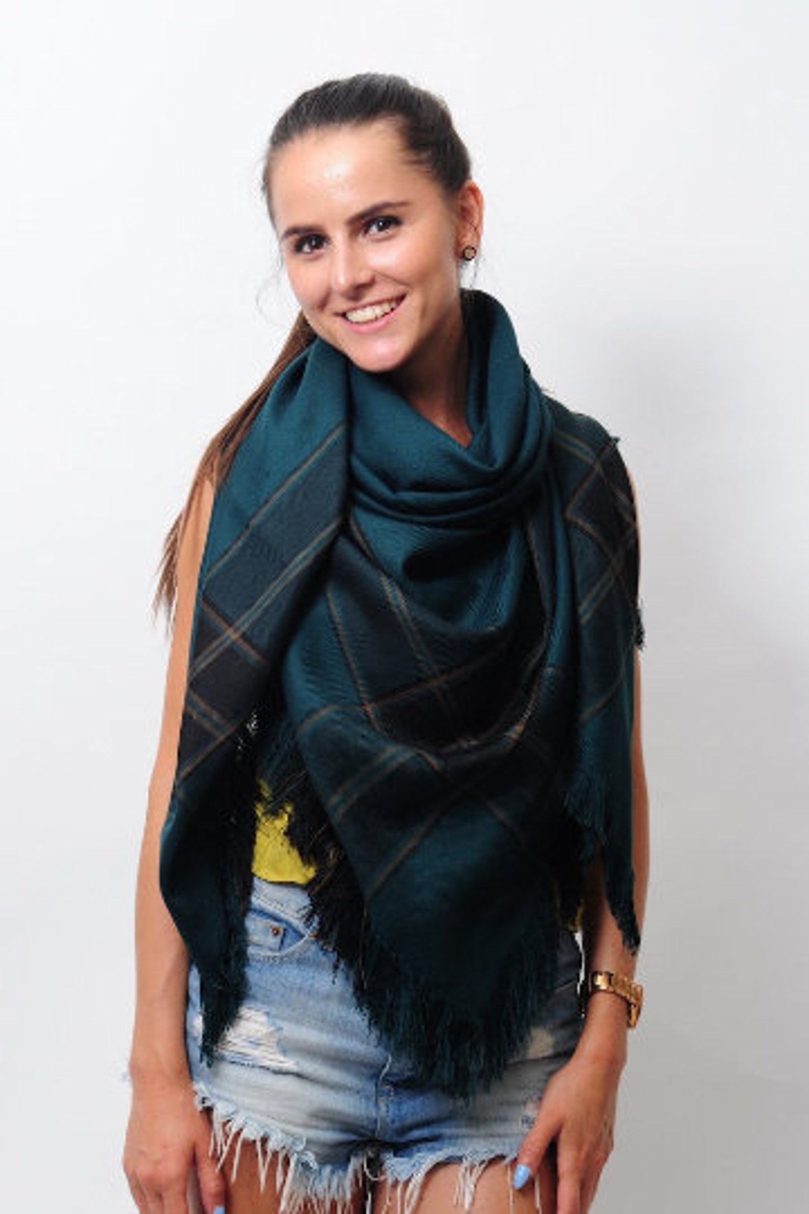 Aubergine Eggplant Shawl Dark Purple Oversized Scarf Blanket Etsy