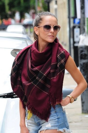 Plaid Blanket Scarf