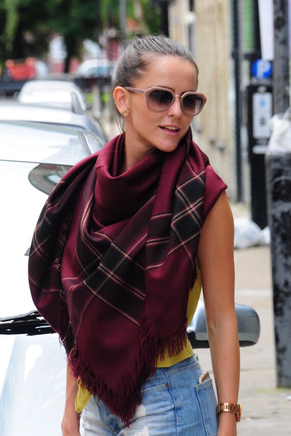 zara plaid scarf